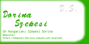 dorina szepesi business card